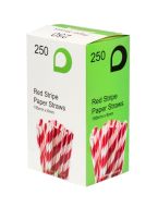 Red Stripe Paper Straws