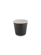 4oz Black Ripple Paper Cup