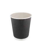 8oz Black Ripple Paper Cup